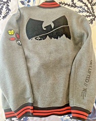 Wu Tang Clan Jacket & Pant Set Varsity Grey Mens Large Lifted Research