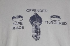 Grunt Style Green Safe Space Offended Triggered Tee Shirt Mens Large