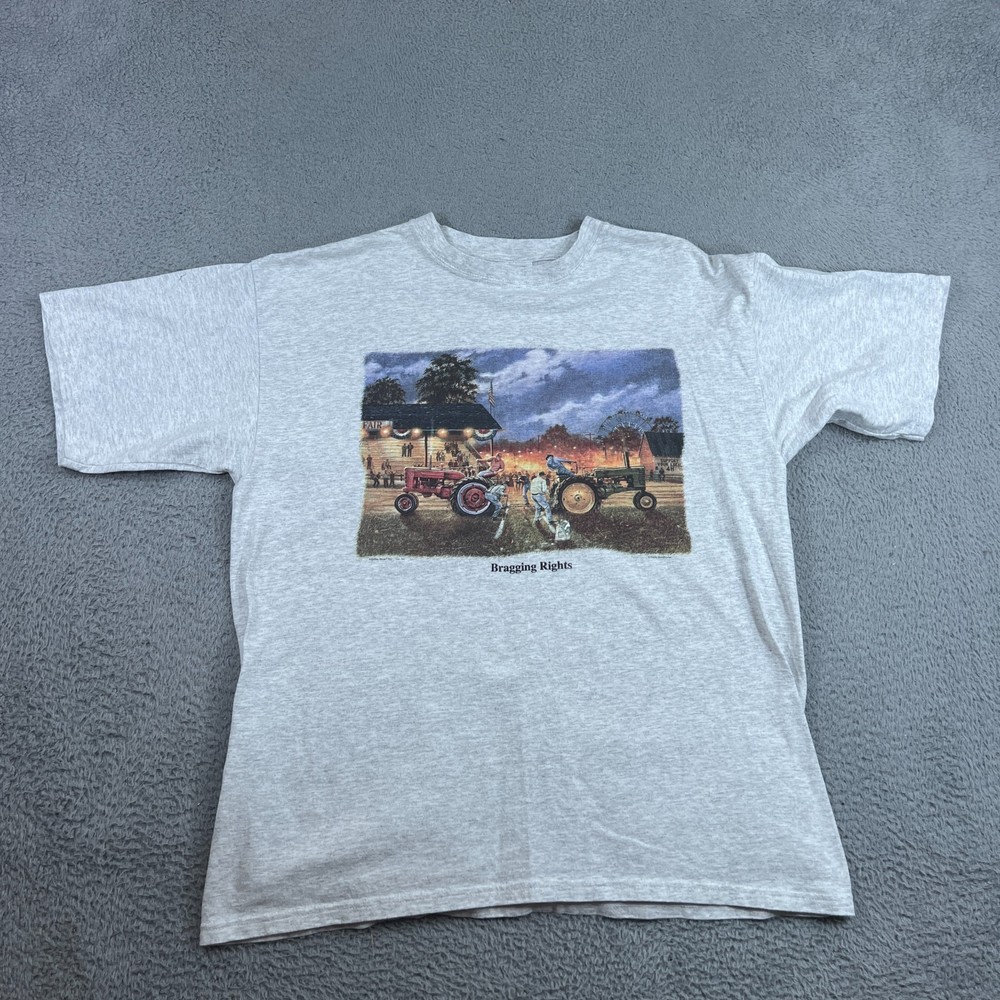 VTG DAVE BARNHOUSE T-Shirt Adult XL Common Ground Tractor Farm Earth Tones 90s