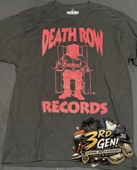 Death Row Records American Record Label Black Shirt sz L HIP HOP RAP 90s Music
