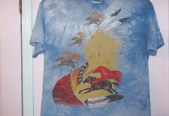 Vtg Y2K The Mountain Horse Visions T-Shirt Size 2XL Native American Warrior AZ