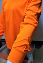 Hi Vis Orange Long Sleeve Safety Hoodie Shirt , Quick Dry Polyester Birdeye mesh