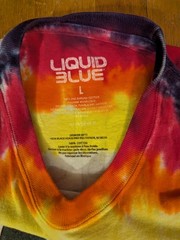 The Grateful Dead Space Your Face Liquid Blue Double sided Tie Dye L 100% Cotton