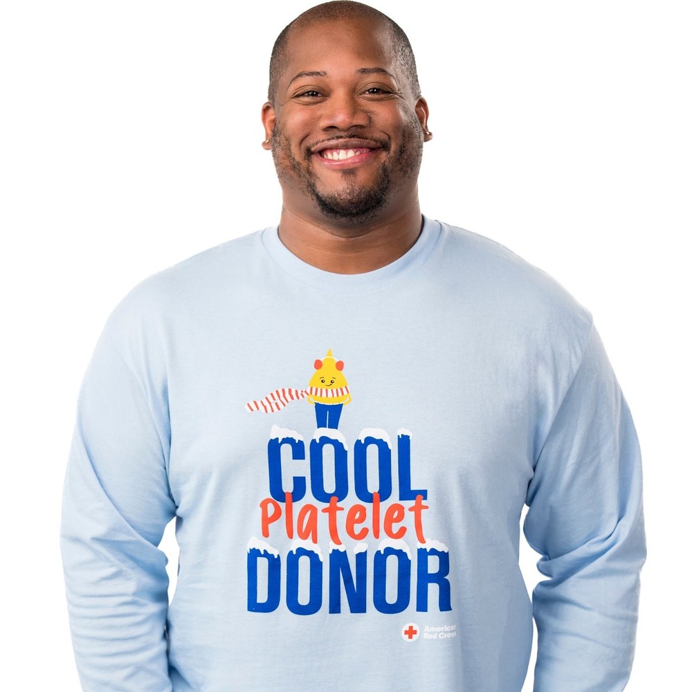 American Red Cross Cool Platelet Donor Christmas 2024 XL Long-Sleeve T-Shirt