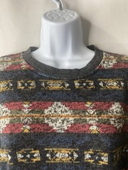 Brooklyn Men’s Aztec Print Shirt Size Small Street Wear Fall Winter Warm