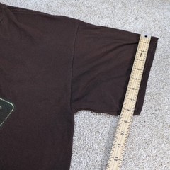 Hooligan Graphic T-Shirt Mens XL Brown Streetwear Tee (see photo for flaw)