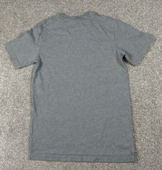 Duluth Trading Shirt Mens Medium Gray Short Sleeve Cotton Longtail Trim Fit