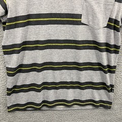 The North Face Shirt Mens Medium Gray Pocket Tee Black Yellow Stripes Pittsburgh