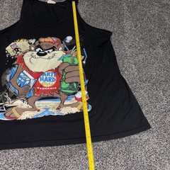 Vintage 1990 Looney Tunes Taz Tank Top Muscle Shirt Party Hard Cafe XL Beach WB