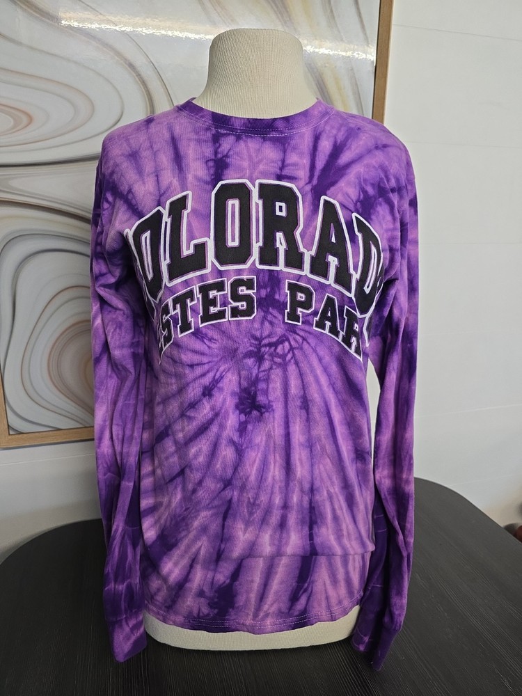 Vintage Y2ks Tye Dye Estes Park Colorado Longsleeve Mens Small But Fits Women