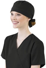 WonderWink Mens Tie Back Scrub Cap, Black
