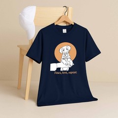 Pet Portrait Line Art Dog Cat Gift Unisex Crewneck T-shirt S-5XL