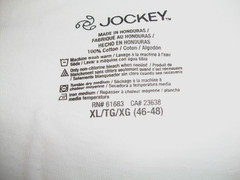 Jockey Power Knit V Neck T-Shirt Single Stitch WHITE L/XL (46-48) 100% Cotton