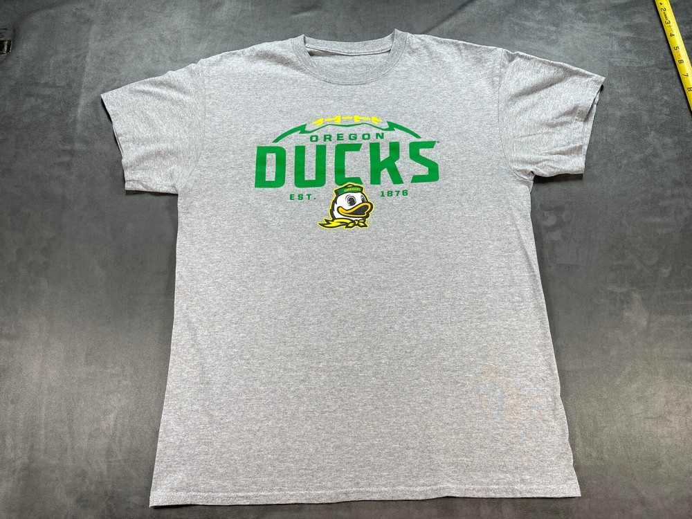 Gray Oregon Ducks Shirt Med No tag University College Football Sports Quack Y2k
