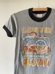Vintage 1980s I’d Rather Be Blown Funny Sex Engine Ringer T-Shirt