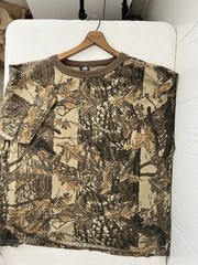 Vintage ACE SPORTSWEAR T-Shirt Mens 2XL 90s BOXY Sniper Camo Pocket Hunting USA