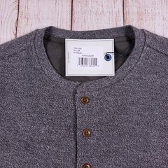 UNTUCKit Shirt Men Small Gray Henley Casual Comfort Cozy Warm 4 Button Urey NEW