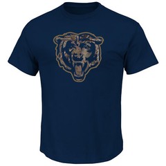 Majestic Chicago Bears Camo Tek Patch Men’s Navy Shirt, Medium