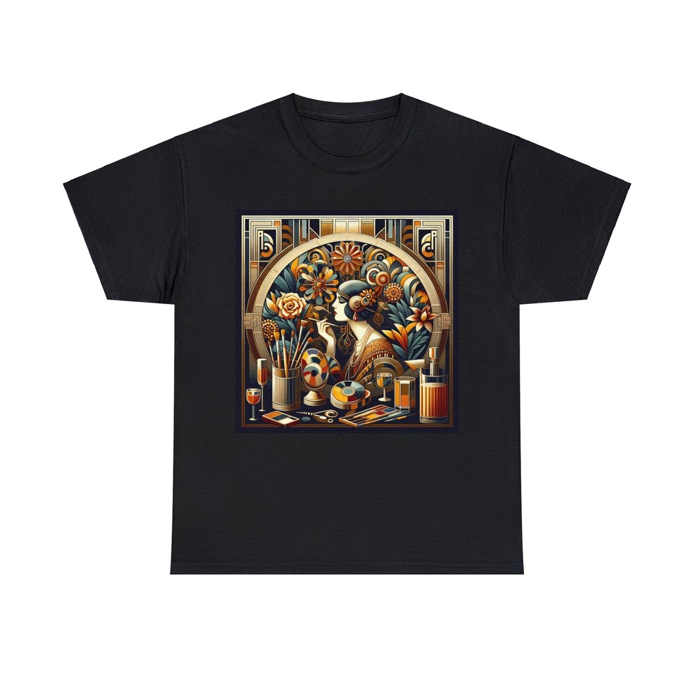 Unisex Adult T Shirt Art Deco Glamour: Flapper Elegance & Luxury Decor Unique