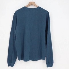 American Giant Broken-in Premium Slub Henley T Shirt Mens XL Teal Ribbed Collar