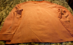 Untuckit mens cottton blend henley long sleeve shirt size XX-Large color orange