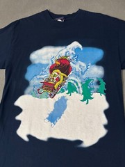 Dr. Seuss The Grinch Vtg Y2K Christmas 3D Graphic Santa Comedy Humor T Shirt -L