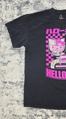 Hello Kitty Tokyo Speed Graphic T-Shirt Size XL Black Pink Sanrio Racing Tee