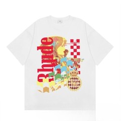43STYLE RHUDE Men High Quality Leisure Cotton Short Sleeve Polo T-Shirt S-2XL