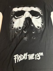 Adult S Friday the 13th Tee T Shirt Michael Myers Horror Jason Mask Double Sided