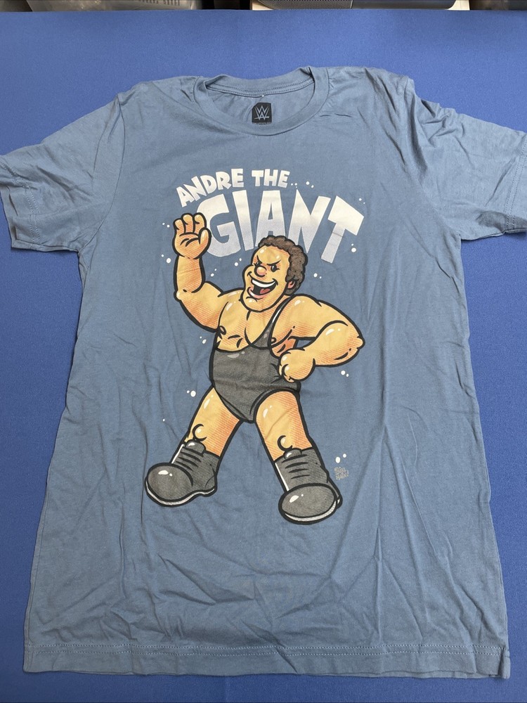 Andre The Giant Cartoon Image 2019 T Shirt Men’s M WWE Blue Soft feel