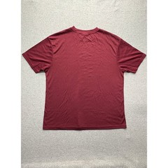 Stacy Adams Mens XL Short Sleeve T-Shirt Burgundy Maroon Rayon Blend Crew Neck