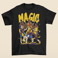 Magic Johnson Cartoon Style Los Angeles Basketball T-Shirt