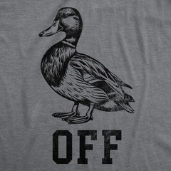 Mens Funny T Shirts Duck Off Sarcastic Graphic Novelty Tee for Men