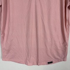 Primo Shirt Mens Medium Pink Henley Polka Dot Lightweight Stretch Tee Jersey