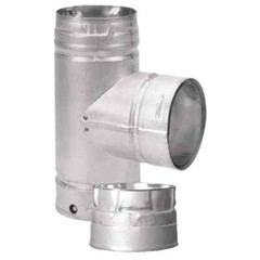 Duravent Pellet Stove Pipe Vent 3 Inch Tee Clean Out Cap Chimney Accessory Parts