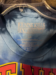 Ice Nine Kills grim reaper blue tie tee dye shirt Large 2023 release 100% cotton