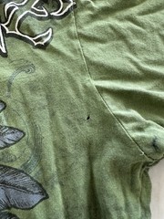 Xtreme Couture by Affliction Mens Foil Cross Wings T-Shirt Green 2X-Large