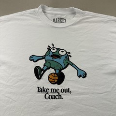 Market Personal Foul T-Shirt Mens XL White Take Me Ourt Coach Earth Basketball