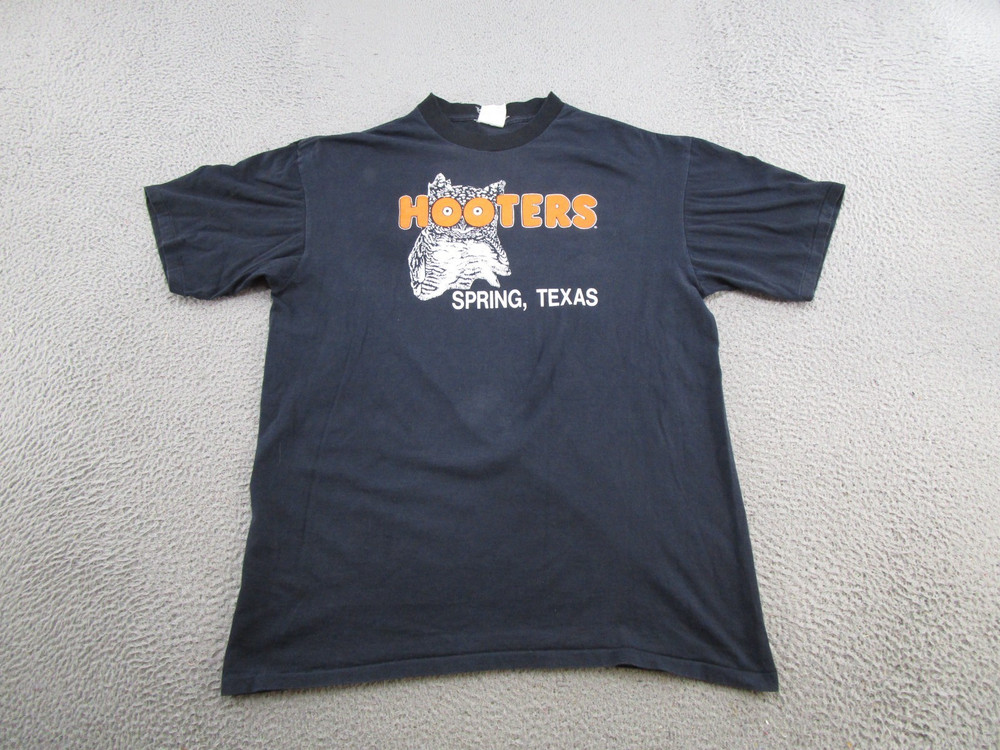 VTG 90s Hooters Single Stitch Texas Mouthful Shirt Mens Size XL Faded Used Read