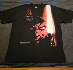 CVLA Darth Maul size XL Star Wars Heavyweight T-shirt Black.