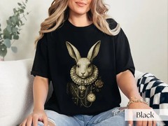 The White Rabbit Tshirt, Vintage Alice Adventures In Wonderland shirt