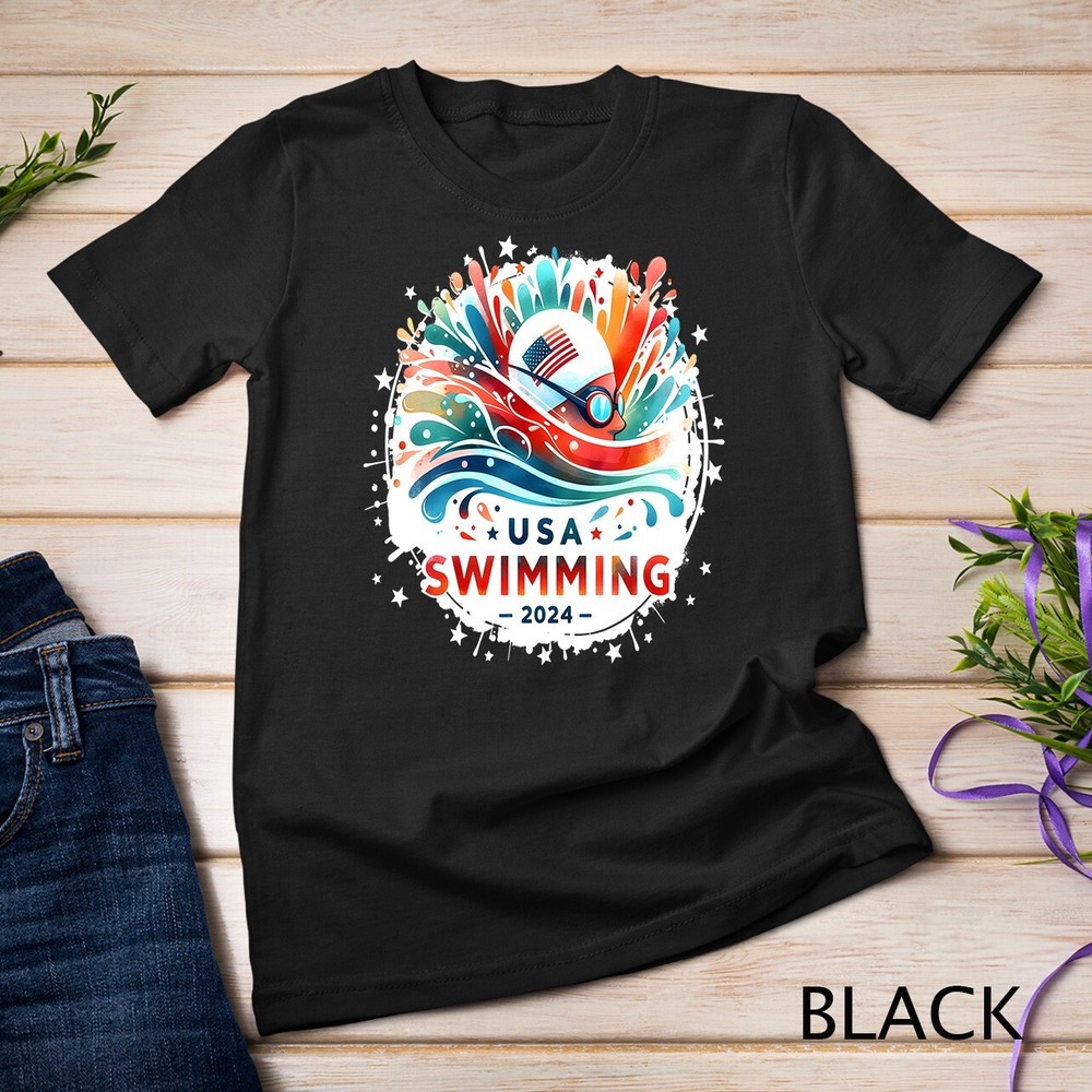 USA 2024 United States Athlete American Swimming 2024 USA Unisex T-shirt