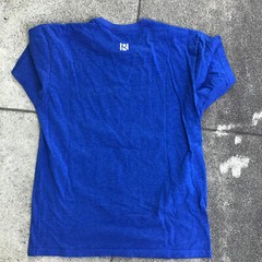 Routine Men Large Short Sleeve Shirt Blue Wendy Peffercorn Is A Dime Baseball