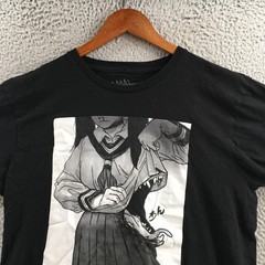 Mako Graphic Print Tee T-Shirt Mens L Black Cotton Short Sleeve Crew Neck Casual