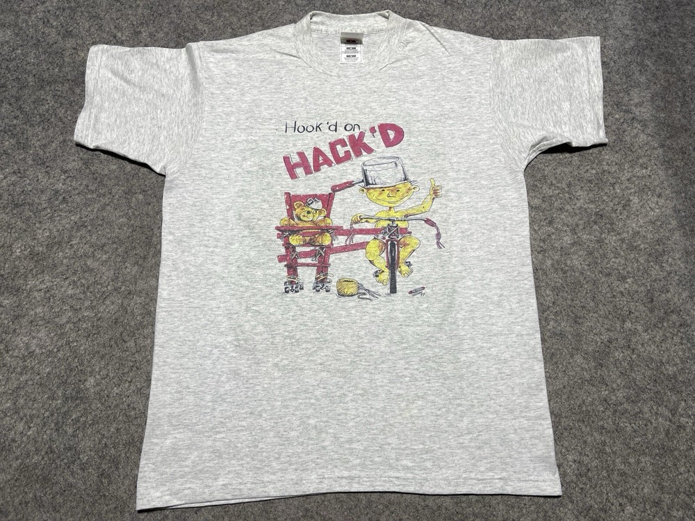 VINTAGE HACK’D Gray Sidecars Magazine FOTL Shirt Slim Medium Motorcycles