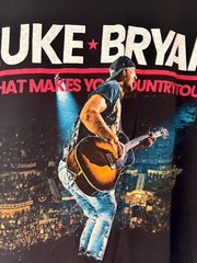 Luke Bryan What Makes You Country Tour T-Shirt Black Graphic Tee Small Concert S