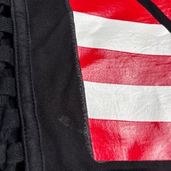 Back In Black BIB Devil Nut Skull American Flag Lace Up Side Streetwear T-Shirt