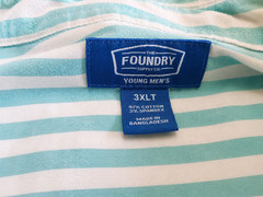 The Foundry Light Blue & White Ice Cream Man Style Shirt 3XLT