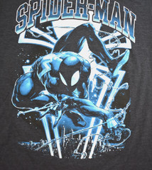 Marvel Mens Spider-Man (Front) Venom (Back) Charcoal Heather Shirt New S, M, L