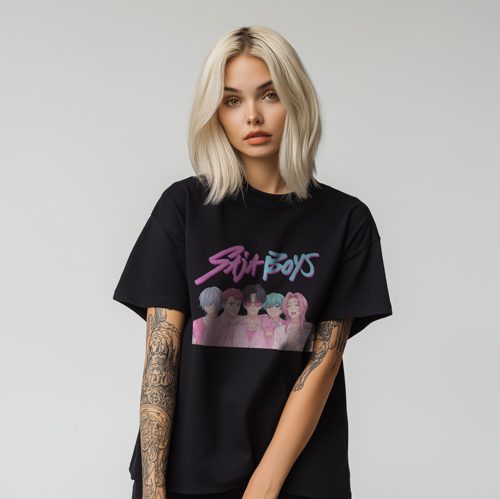 Siya Boys Anime Graphic T-Shirt – KPOP Inspired Boy Band Tee A276